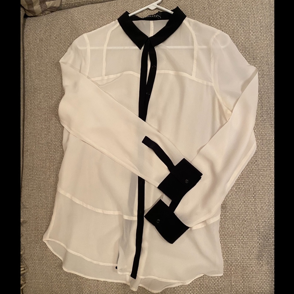 Black & white Trouve button down blouse